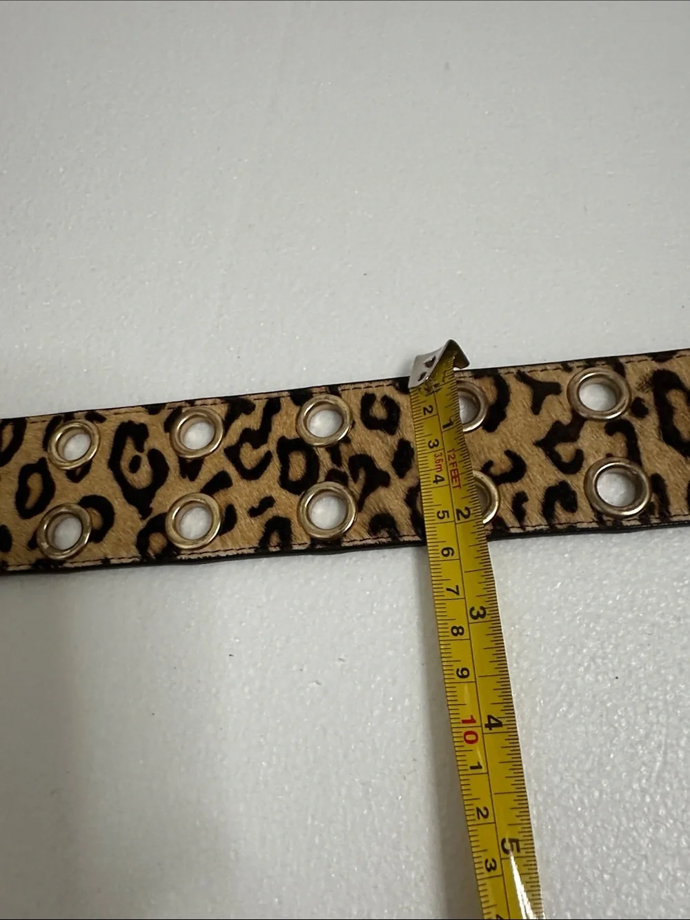 Michael kors Leopard Print Double-Grommet Women's Belt - Gold Hardware size M